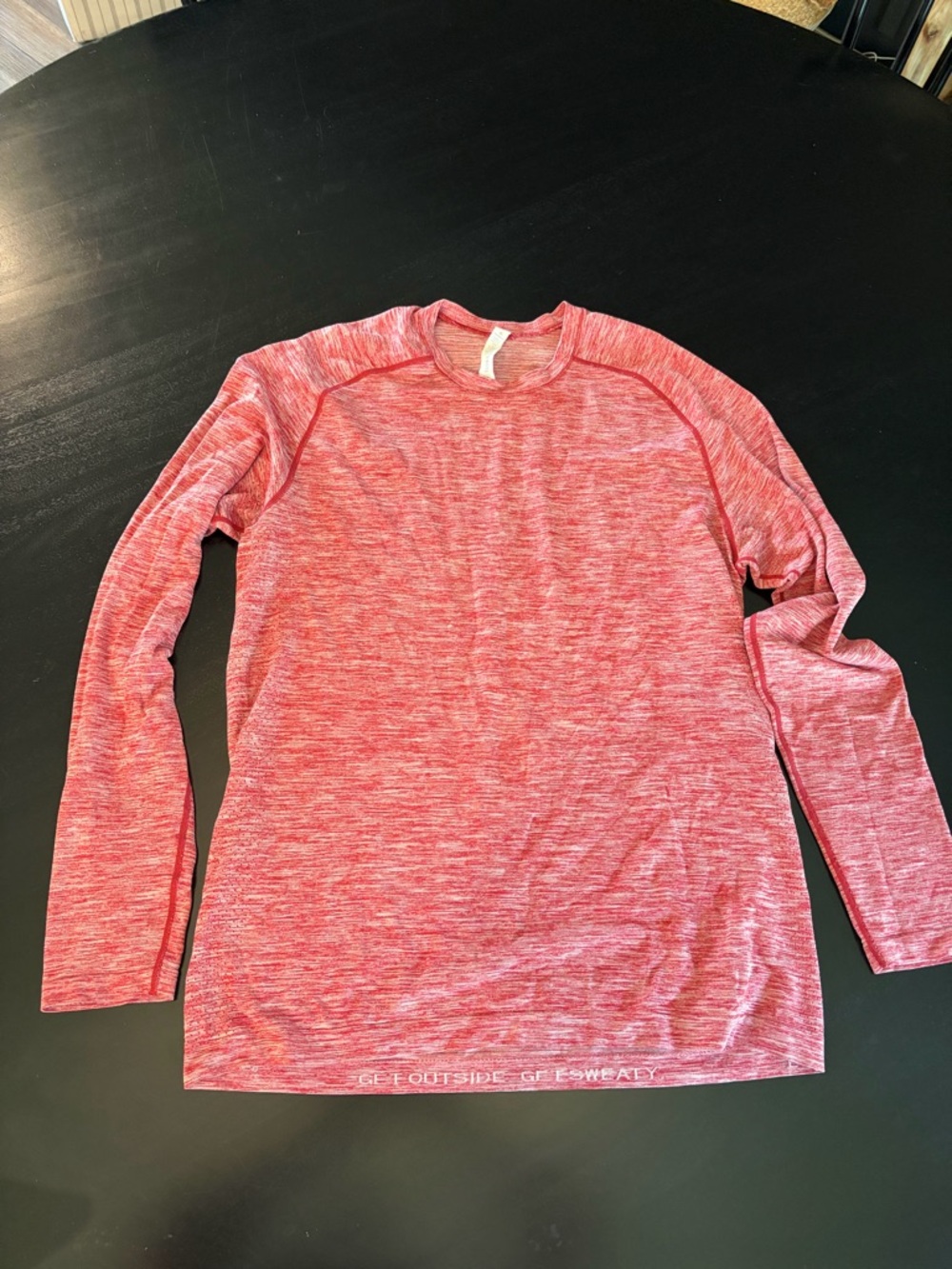 lululemon athletica Men's Long Sleeve Heathered Red Top